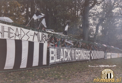 Black Gringos na tekmi Mura-Maribor, 31. 10. 1992 Black Gringos na tekmi Mura-Maribor, 31. 10. 1992