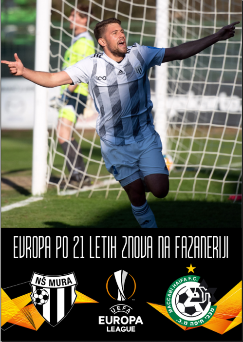 Naslovnica biltena, ki je izšel pred tekmo med Muro in Maccabijem iz Hajfe.