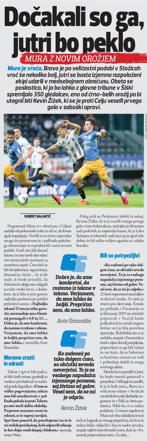 Kevin Žižek je dosegel svoj prvi gol za Muro.