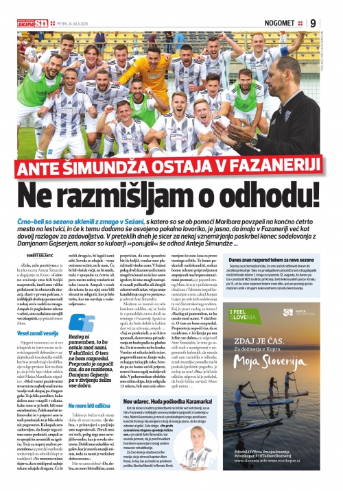 Ante Šimundža ostaja v Fazaneriji. Ante Šimundža ostaja v Fazaneriji.