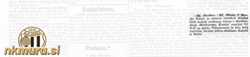 Kratko poročilo s tekme v časniku Tabor.