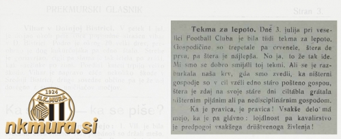 Zapis, ki označuje, da je bila tekma med Muro in D.S.C-jem 3. julija 1921. Zapis, ki označuje, da je bila tekma med Muro in D.S.C-jem 3. julija 1921.