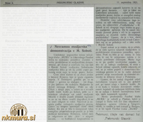 Nesramna madžarska demonstracija v Murski Soboti je pokazala pravi obraz Football kluba Mura. Nesramna madžarska demonstracija v Murski Soboti je pokazala pravi obraz Football kluba Mura.
