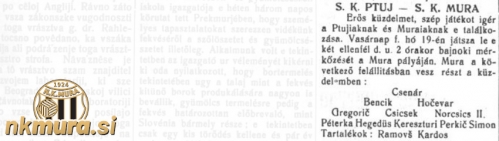 Postava Mure za tekmo s Ptujem. Postava Mure za tekmo s Ptujem.
