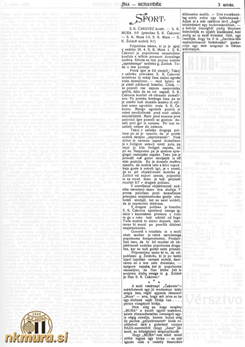 Poročilo s tekme Mura : Čakovečki športski klub Poročilo s tekme Mura : Čakovečki športski klub