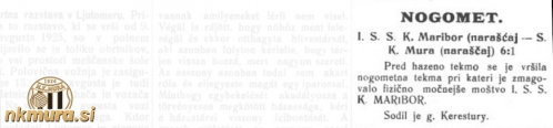 Naraščajniki Mure so izgubili proti vrstnikom I.SSK Maribora Naraščajniki Mure so izgubili proti vrstnikom I.SSK Maribora
