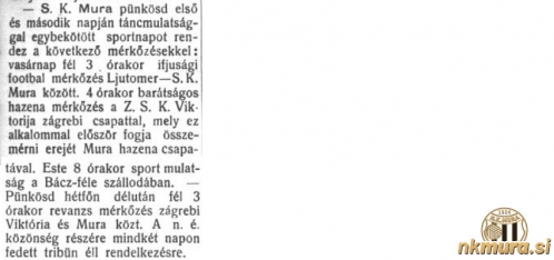 Mura pripravlja športne prireditve ob binkoštih. Mura pripravlja športne prireditve ob binkoštih.