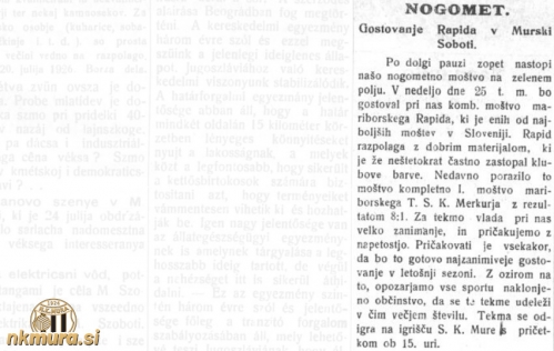 Po dolgem času bomo v Murski Soboti gledali članski nogomet.