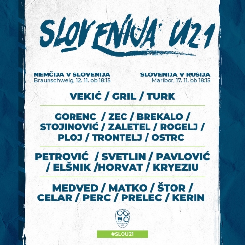 Jan Gorenc in Tomi Horvat sta bila vpoklicana v reprezentanco U21