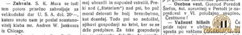 Mura je prejela donacijo iz Amerike. Mura je prejela donacijo iz Amerike.