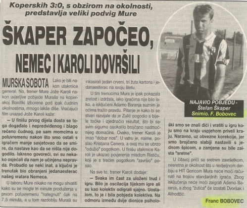 Nogometaši Mure so si priborili najvišjo zmago na Bonifiki. Nogometaši Mure so si priborili najvišjo zmago na Bonifiki.