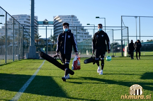 Prihod na trening - levo Filip Kosi, desno Vito Štrakl.