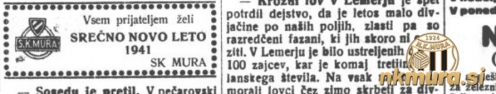 Voščilo Mure za leto 1941. Voščilo Mure za leto 1941.