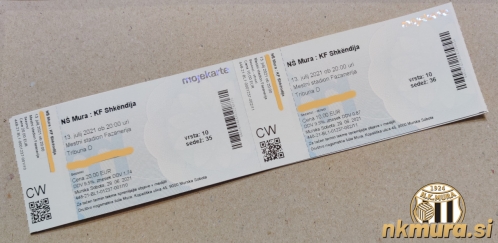 Vstopnica za tekmo Mura : Shkëndija