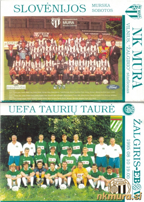 Bilten, ki ga je izdal nogometni klub Žalgiris pred tekmo. Bilten, ki ga je izdal nogometni klub Žalgiris pred tekmo.