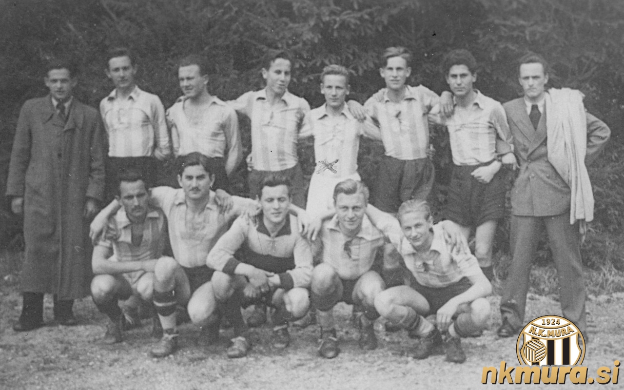 Druga ekipa Mure iz leta 1944. Stojijo od leve: __, __, __, Ludvik Gorčan, Avgust Kerčmar, __, Ciril Klajnšček, ___. Čepijo: __, __, __, __, __. Bralce prosimo za razpoznavanje oseb s fotografije. Druga ekipa Mure iz leta 1944. Stojijo od leve: __, __, __, Ludvik Gorčan, Avgust Kerčmar, __, Ciril Klajnšček, ___. Čepijo: __, __, __, __, __. Bralce prosimo za razpoznavanje oseb s fotografije.