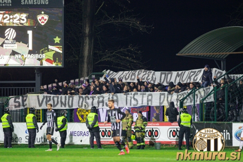 Navijači Maribora so bili locirani na vzhodni tribuni. Navijači Maribora so bili locirani na vzhodni tribuni.