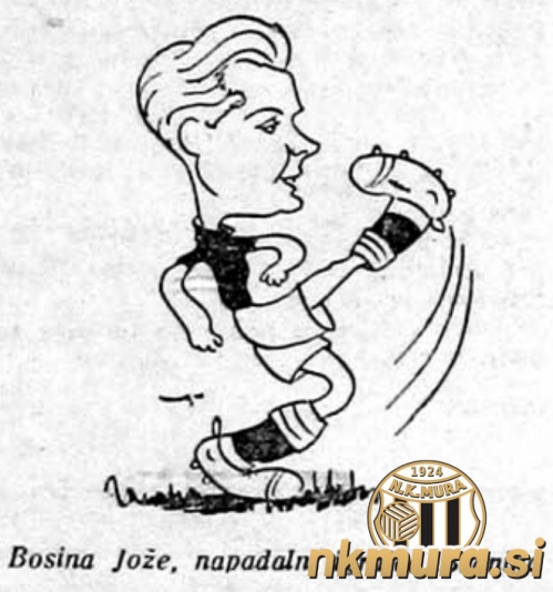 Karikatura Jožeta Bosine iz leta 1949.
