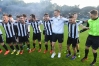 Veselje Murašev po uvrstitvi v prvo ligo. Od leve: Antonio Dodlek, Alen Kozar, Žiga Kous, Rok Sirk, ____, Amadej Maroša in Aleksandar Boškovič.