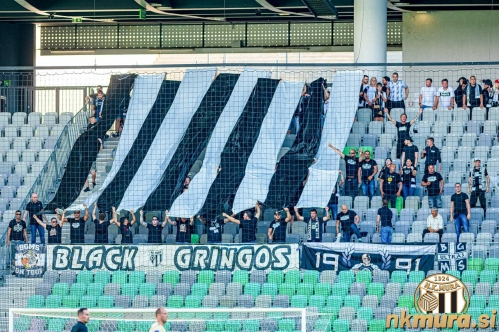Navijaška skupina Black Gringos in koreografija na največjem slovenskem stadionu.