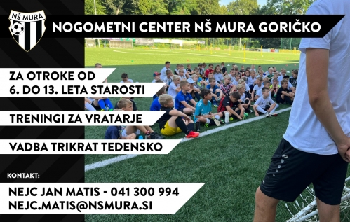 Mura bo odprla nogometni center NŠ Mura Goričko s katerim želi združiti vse zainteresirane mlade nadebudne nogometaše iz Goričkega.
