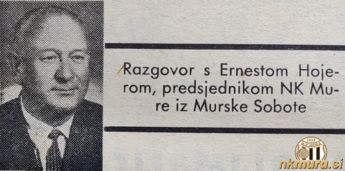 Predsednik kluba Ernest Hoyer.