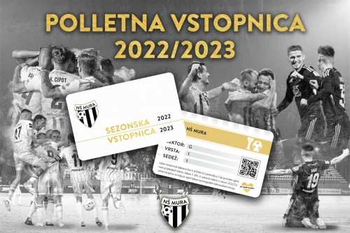 V prodaji je polletna vstopncia za ogled domačih tekem Mure v spomladanskem delu sezone 2022/23. V prodaji je polletna vstopncia za ogled domačih tekem Mure v spomladanskem delu sezone 2022/23.