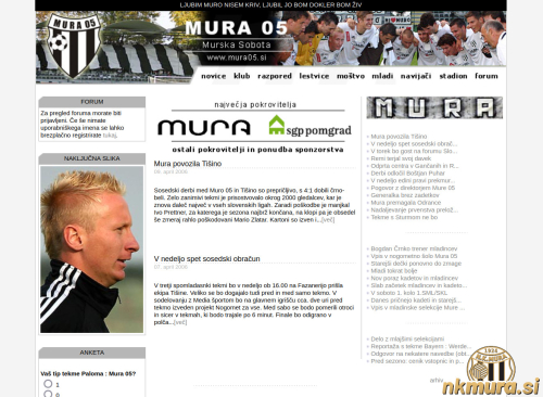 Od leta 2005 pa do 2013 je imela svojo spletno stran Mura 05. Šlo je za peto izdajo. Od leta 2005 pa do 2013 je imela svojo spletno stran Mura 05. Šlo je za peto izdajo.