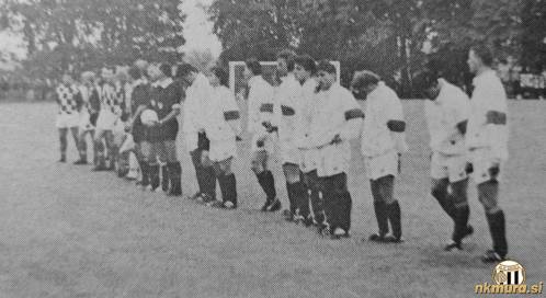 Enajsterici Slovenije in Hrvaške, 19. junija 1991 na stadionu Mure. Enajsterici Slovenije in Hrvaške, 19. junija 1991 na stadionu Mure.