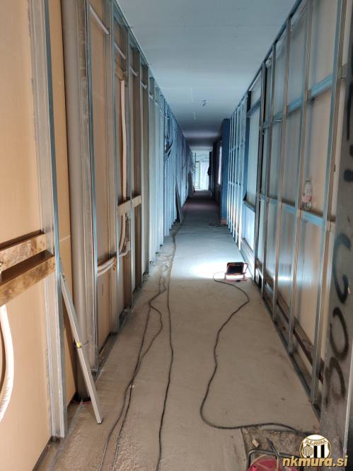 Notranji prostori novih slačilnic. Notranji prostori novih slačilnic.