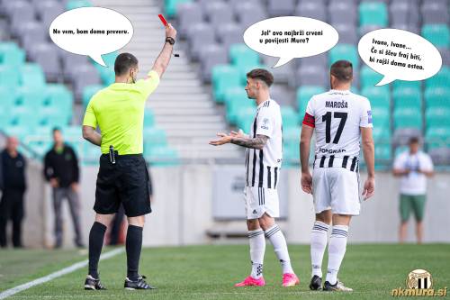 Ivan Šarić je moral po psredovanju VAR-a z igrišča v 4. minuti tekme. Ivan Šarić je moral po psredovanju VAR-a z igrišča v 4. minuti tekme.