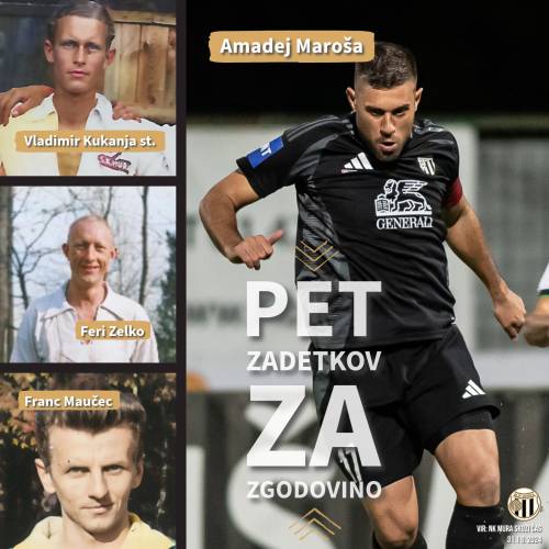 Amadej Maroša je s petimi zadetki na eni tekmi pristal ob boku s klubskimi legendami.