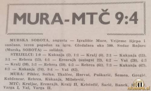 Mura : MTČ, 20. avgust 1967. Mura : MTČ, 20. avgust 1967.