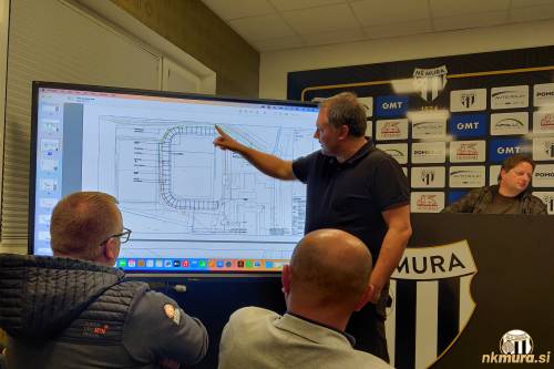 Župan Mestne občine Murska Sobota je članom NŠ Mura predstavil podrobnosti o novi tribuni.