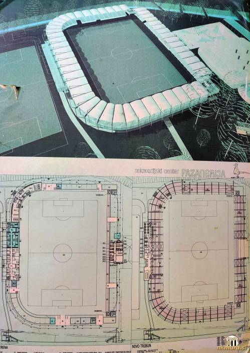 Načrti stadiona Fazanerija iz leta 2006. Načrti stadiona Fazanerija iz leta 2006.