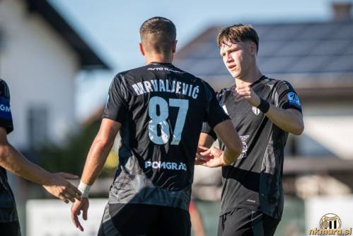 Marko Mrvaljević in Jaka Domjan po enem izmed doseženih zadetkov proti Bakovcem. Marko Mrvaljević in Jaka Domjan po enem izmed doseženih zadetkov proti Bakovcem.