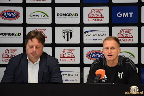 Predsednik Robert Kuzmič in trener Darjan Slavic.