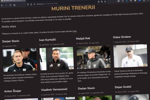 Na NK Mura skozi čas je odslej na voljo podstran z Murinimi trenerji.