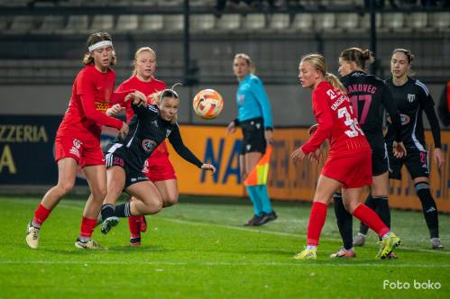 Noelle Vilčnik se bori z danskimi igralkami.