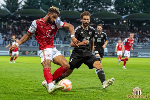 Klemen Pucko na tekmi proti irskemu St. Patricksu. Tekma je bila odigrana 28. julija 2022.