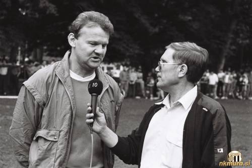 Miloš Šoškić in novinar Tonček Gider na Fazaneriji.