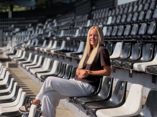 Špela Gerbec na stadionu Mure.