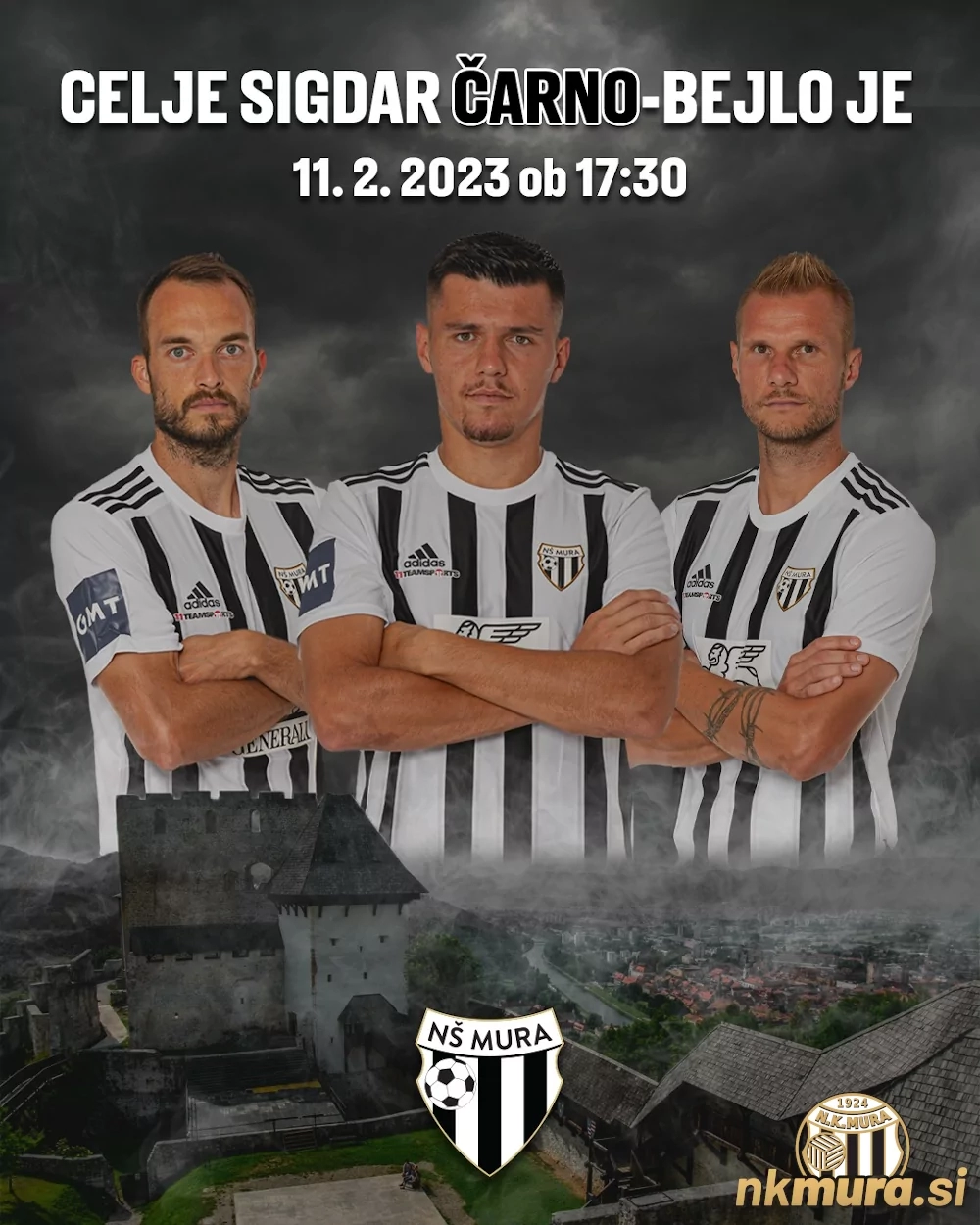 Celje sigdar čarno-bejlo je. Od leve: Žiga Kous, Mirlind Daku in Gregor Balažic.