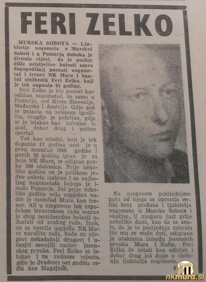 V spomin Feriju Zelku. V spomin Feriju Zelku.