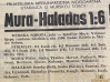 Mura : Haladas, 16. julija 1967.