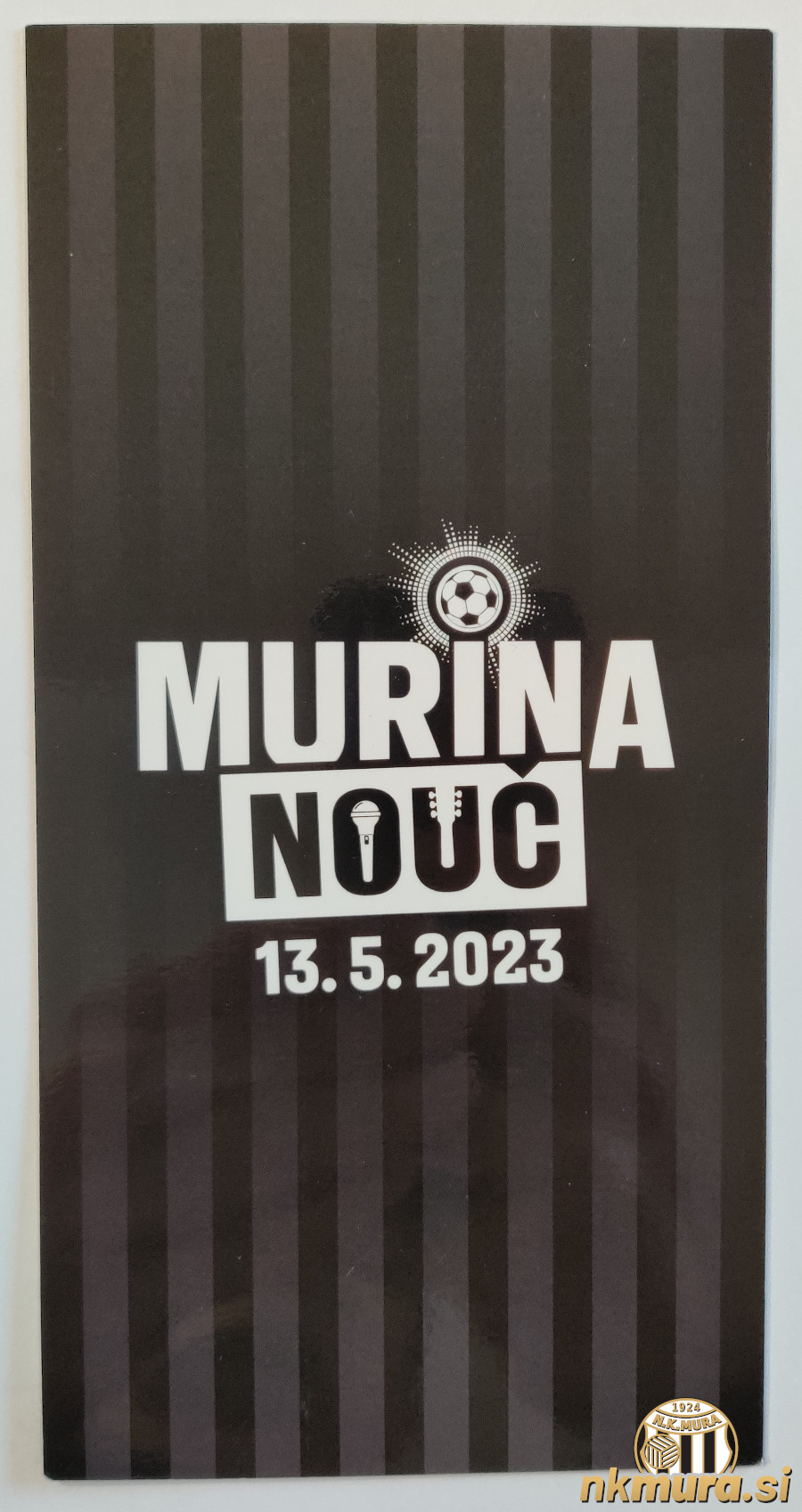 Prednja stran spominske kartice Murine nouči 2023.